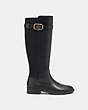 COACH®,FELICITY BOOT,Leather,Black,Angle View