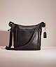 COACH®,VINTAGE MEDIUM SLIM DUFFLE SAC,Glovetanned Leather,Medium,Black,Front View