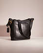 COACH®,VINTAGE MEDIUM SLIM DUFFLE SAC,Glovetanned Leather,Medium,Black,Angle View