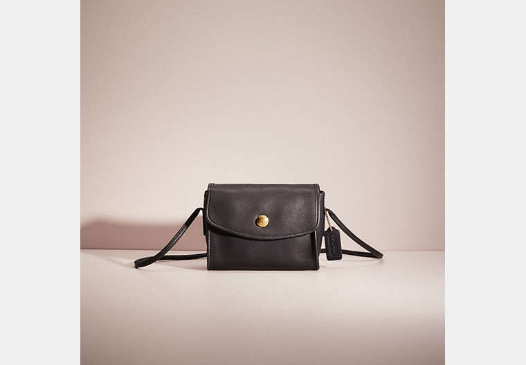 COACH®,VINTAGE CLASSIC CHRYSTIE BAG,Glovetanned Leather,Mini,Black,Front View