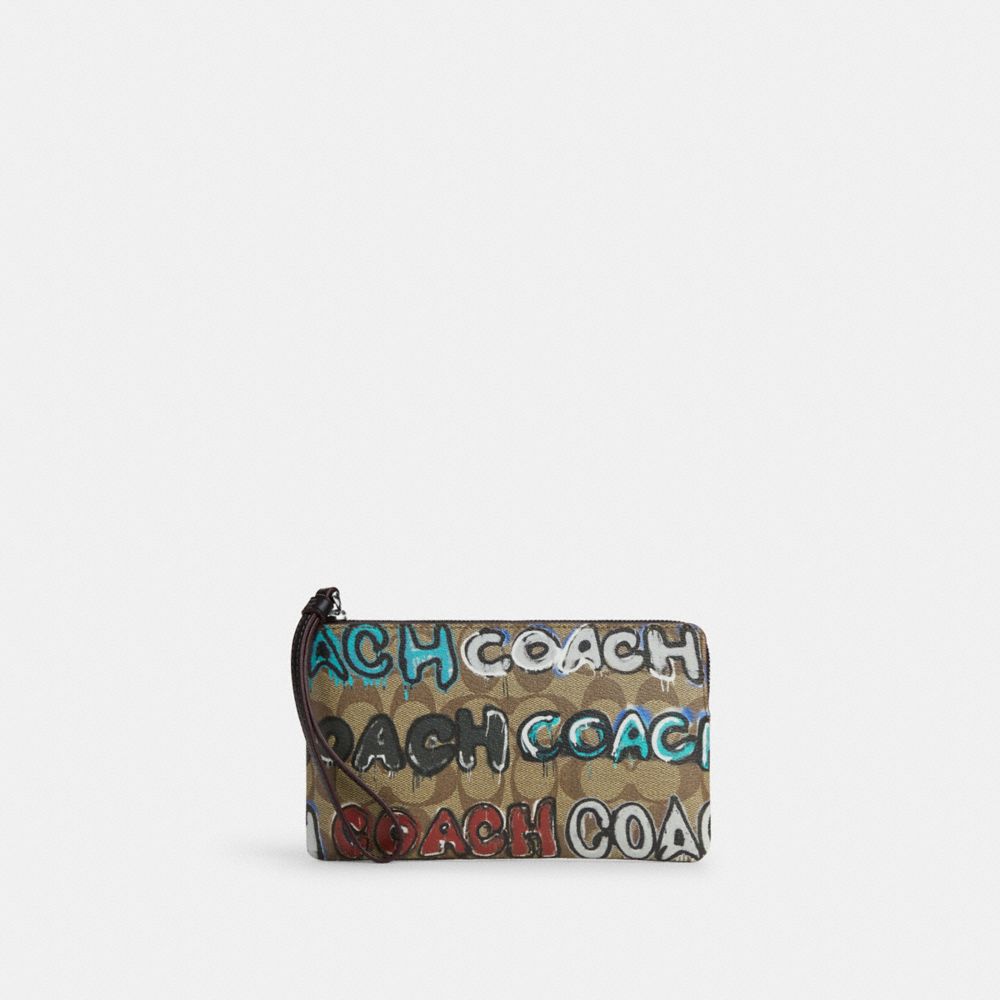 【COACH X MINT + SERF】 ラージ コーナー ジップ リストレット