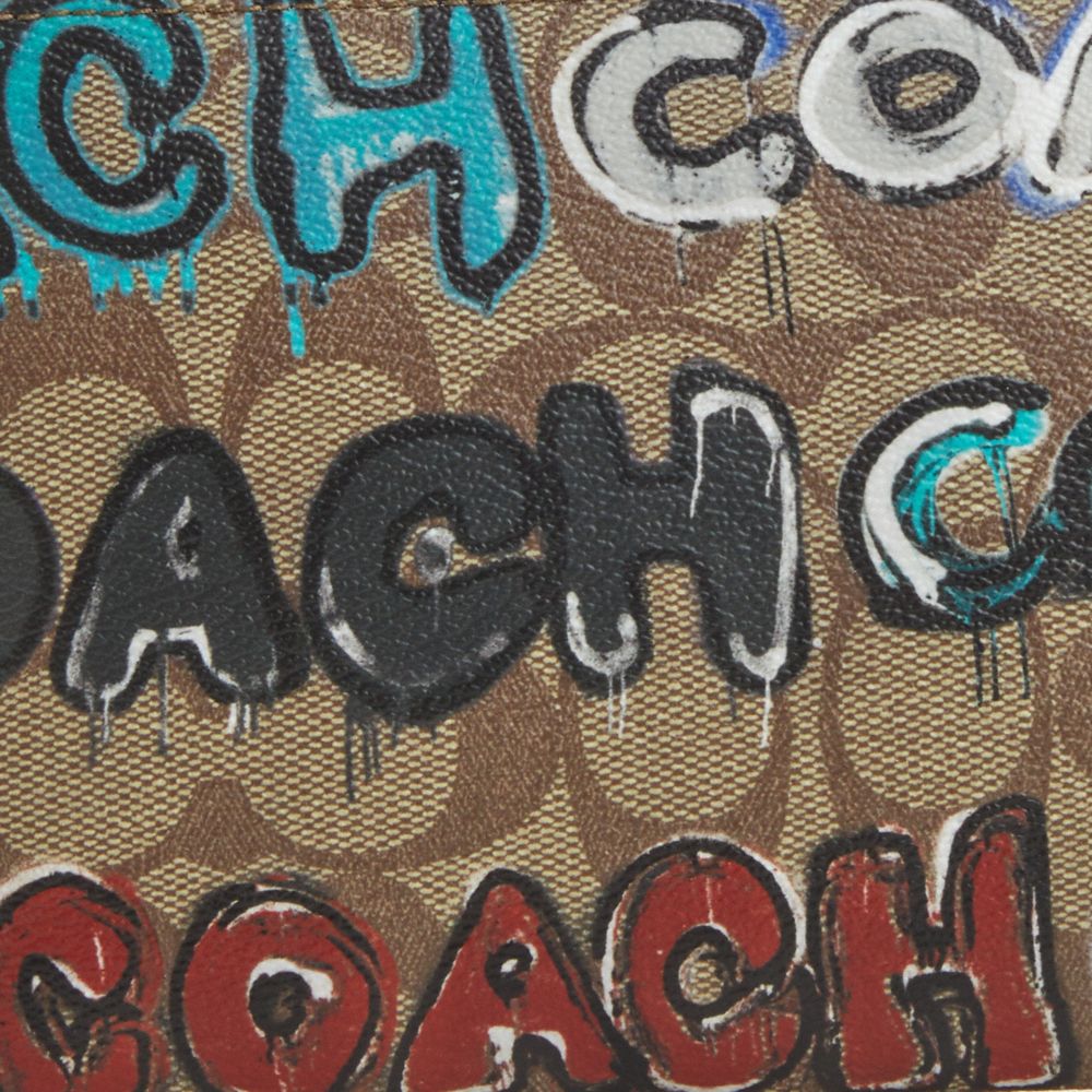 COACH 小物 ポーチ ラージ コーナー ジップ リストレット シグネチャー