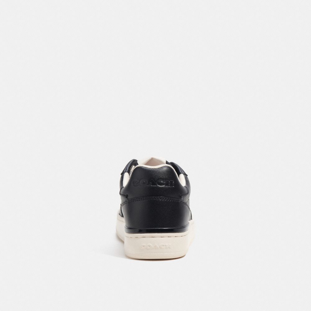 COACH®,Clip Court Low Top Sneaker In Signature Canvas,Rubber,Canvas,Leather,EVA,Casual,Color Block,Logo,Casual,Black,Alternate View