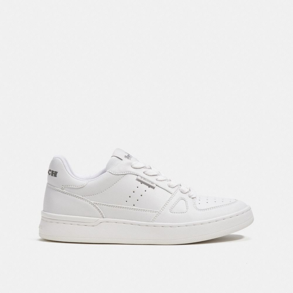COACH®,CLIP COURT LOW TOP SNEAKER,Optic White,Angle View
