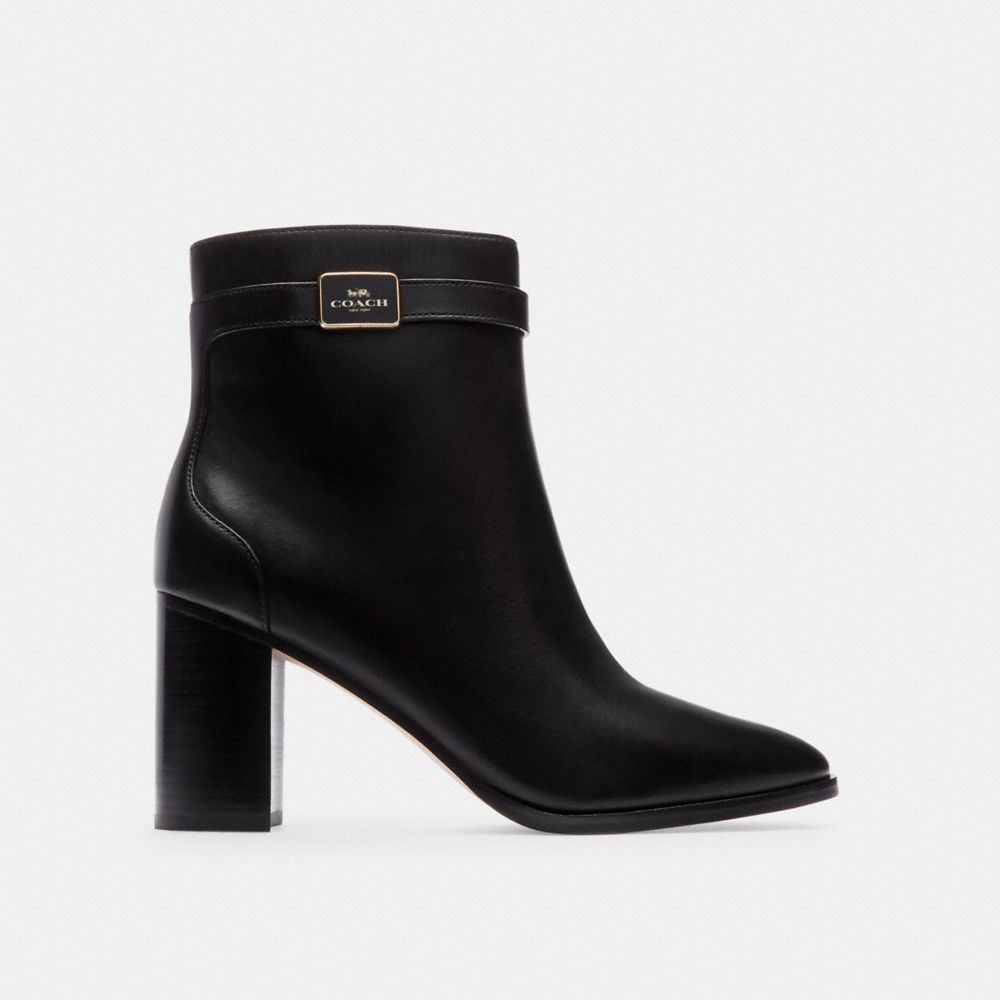 COACH®,OLIVER BOOTIE,Leather,Black,Angle View