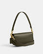 COACH®,HARLEY SHOULDER BAG 23,Glovetanned Leather,Small,Brass/Army Green,Angle View