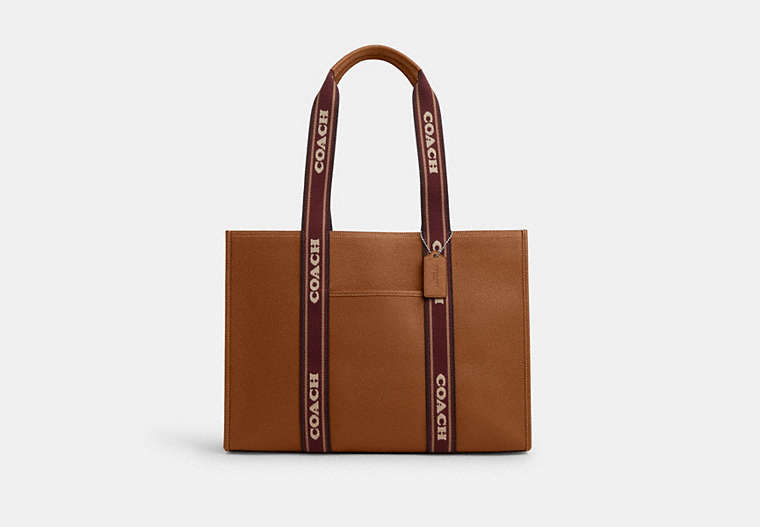 COACH®,LARGE SMITH TOTE BAG,Leather,X-Large,Silver/Penny Multi,Front View image number 0