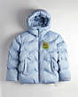 COACH®,Coachtopia Loop Quilted Puffer Jacket,Polyester,Twilight,Front View