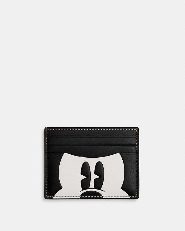 Disney X Coach Slim Id Card Case With Mickey Mouse