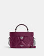 COACH®,KAY CROSSBODY WITH PUFFY DIAMOND QUILTING,Leather,Silver/Deep Berry,Front View
