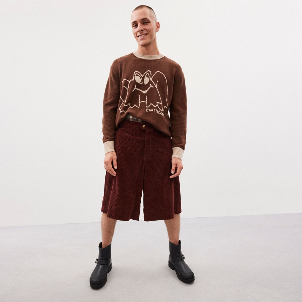 Coach Crewneck Sweater With Intarsia Star Frog Graphic — фото 2