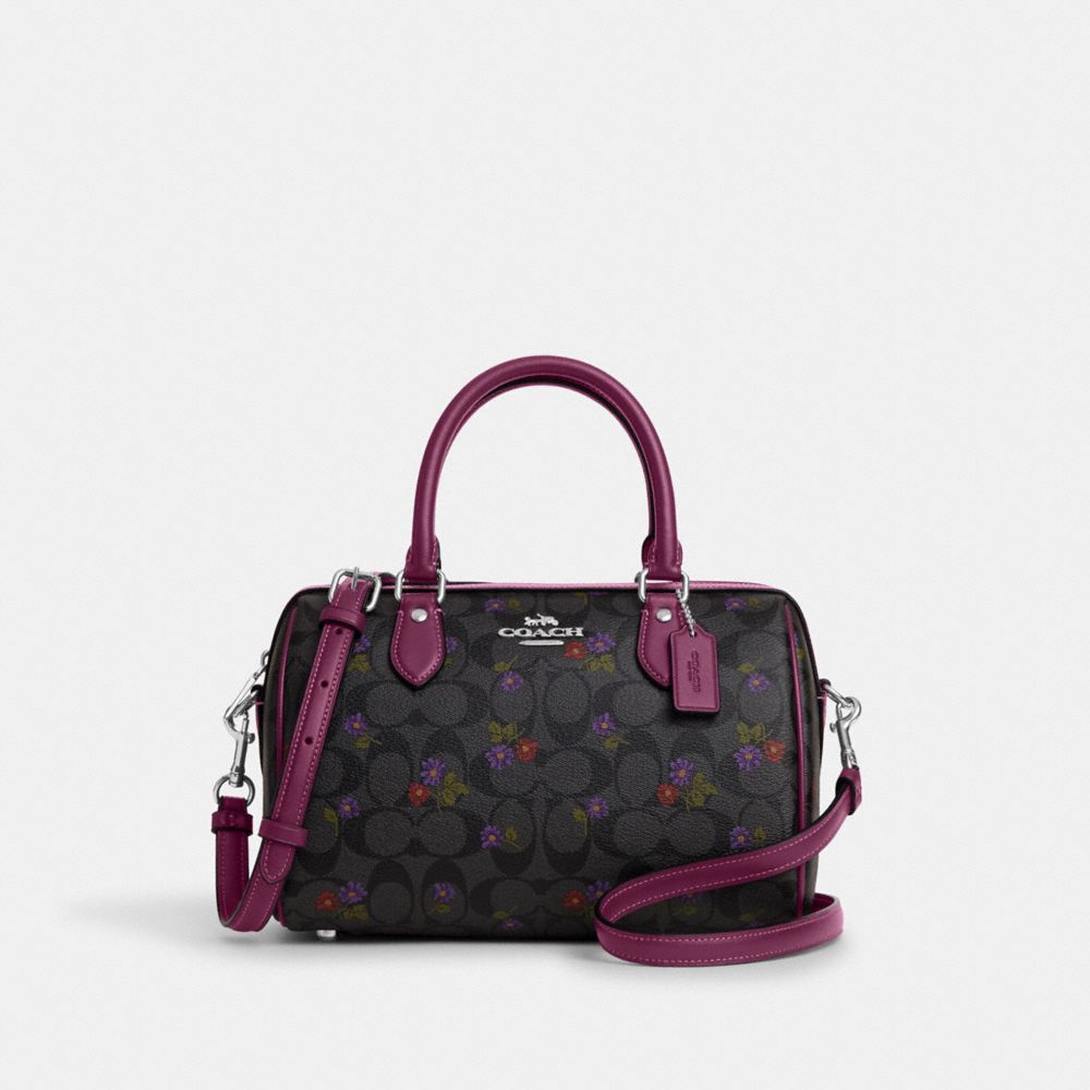 Coach Pink Coated Canvas and Leather Sierra Satchel Coach