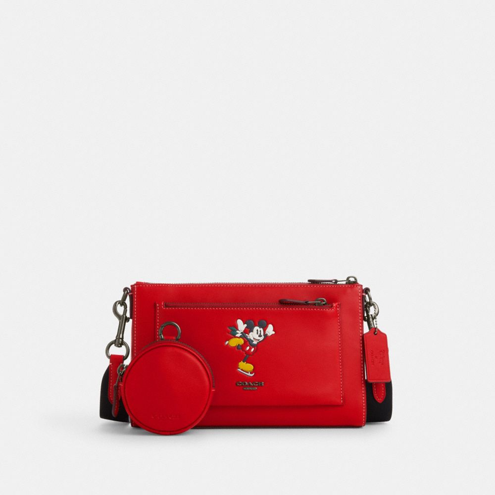 【DISNEY X COACH】ホールデン クロスボディ / アイス スケート ミッキーマウス