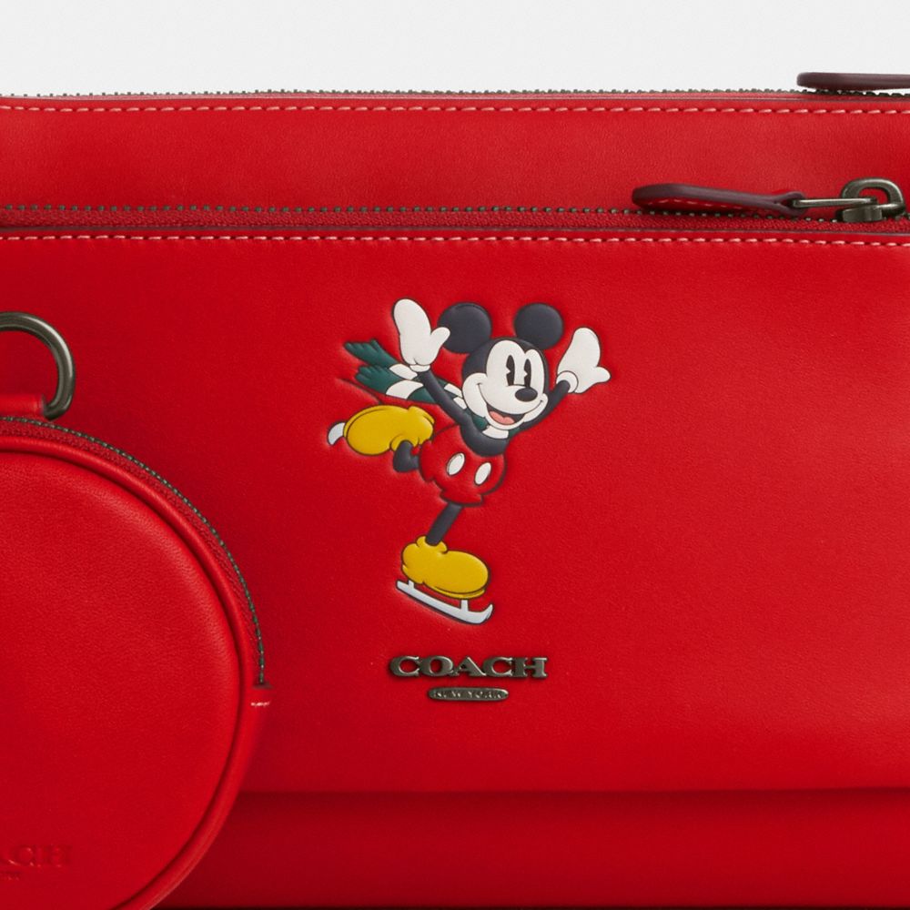 【DISNEY X COACH】ホールデン クロスボディ / アイス スケート ミッキーマウス