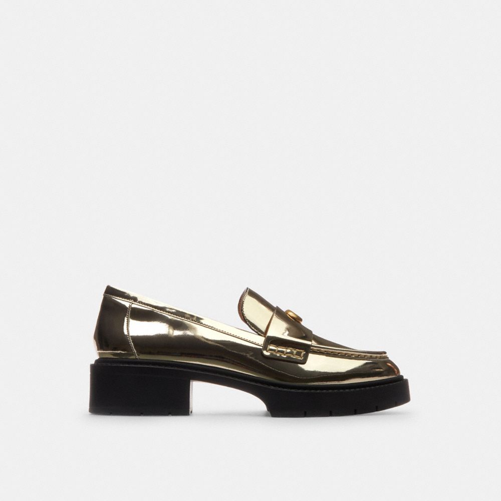 COACH® | Leah Loafer In Silver Metallic