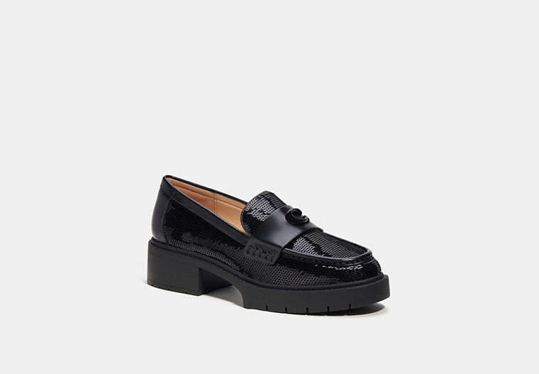 COACH®,LEAH LOAFER,Black,Front View image number 0