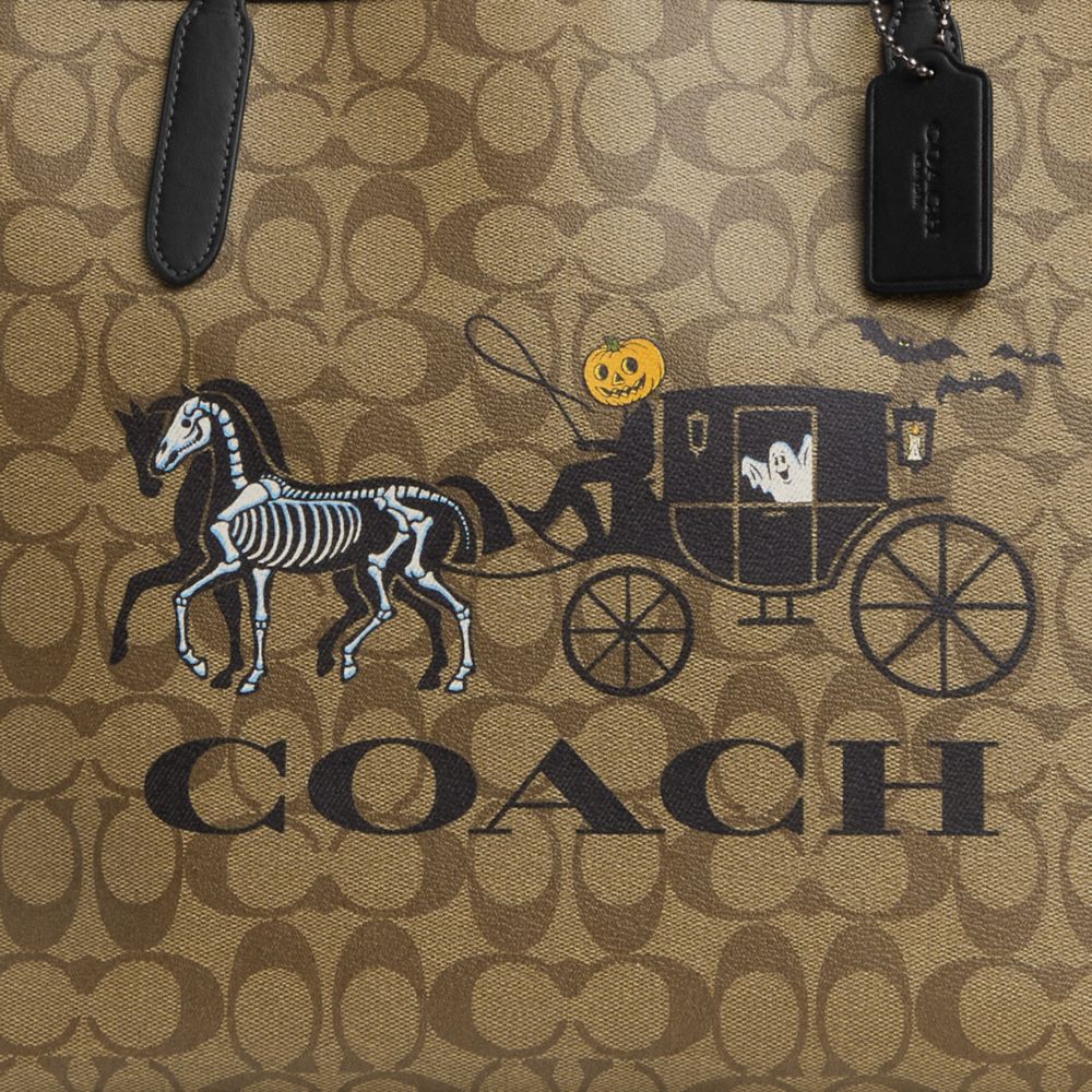 Coach Saddle Brown Park Metro Horse & Carriage Leather Tote