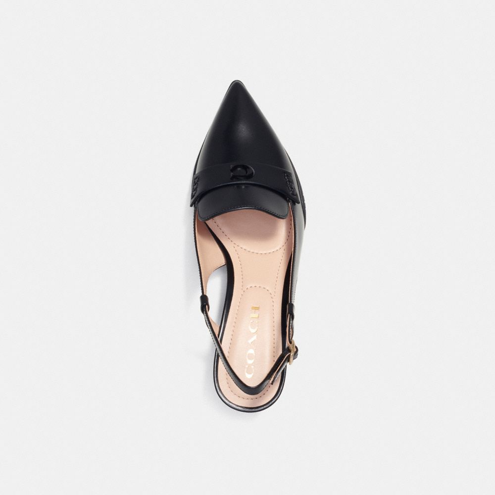 COACH®,NIKOLA HYBRID SLINGBACK,Leather,Black,Inside View,Top View