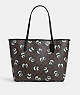 COACH®,CITY TOTE IN SIGNATURE CANVAS WITH HALLOWEEN EYES,pvc,X-Large,Silver/Brown Black Multi,Front View