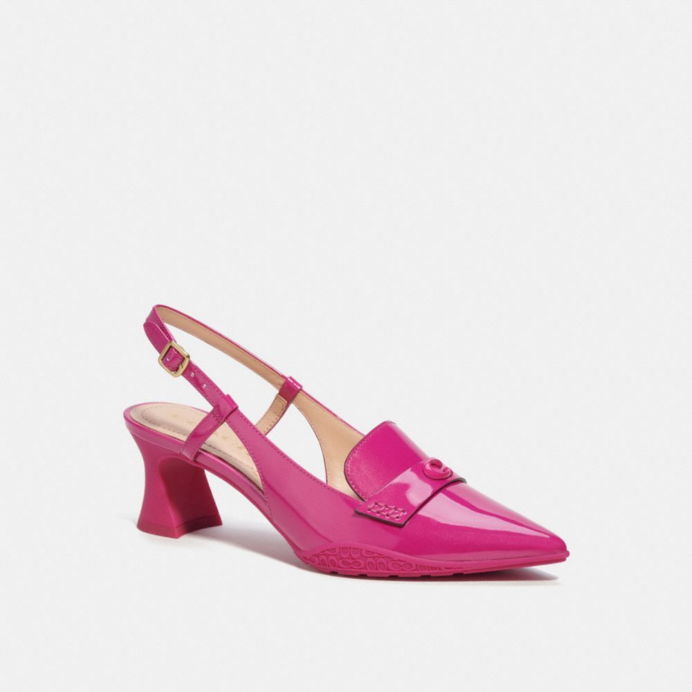 COACH®,NIKOLA HYBRID SLINGBACK,Kesari's Picks,Magenta Patent,Front View