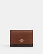 COACH®,MICRO WALLET IN SIGNATURE CANVAS,pvc,Im/Brown/Redwood,Front View