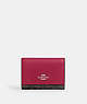 COACH®,MICRO WALLET IN SIGNATURE CANVAS,pvc,Silver/Brown/Bright Violet,Front View