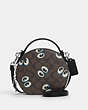COACH®,CANTEEN CROSSBODY IN SIGNATURE CANVAS WITH HALLOWEEN EYES,pvc,Silver/Brown Black Multi,Front View