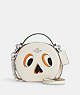 COACH®,CANTEEN CROSSBODY WITH HALLOWEEN SKELETON,Leather,Silver/Chalk Multi,Front View