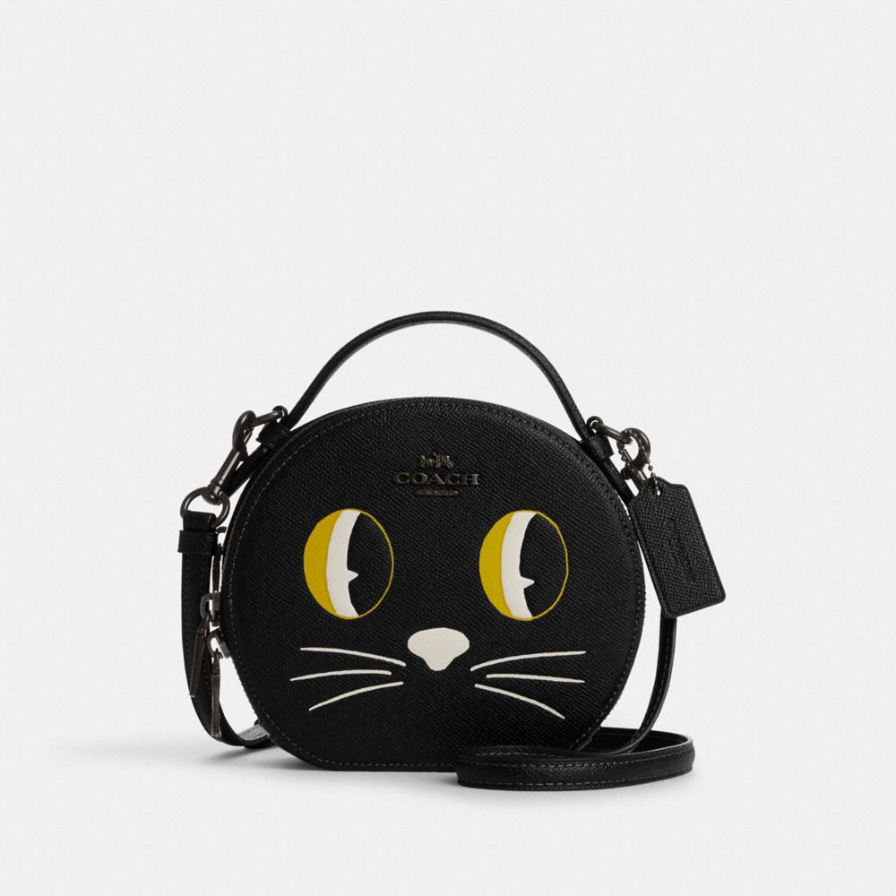 Louis Vuitton Cat Earphone Case Monogram Canvas and Leather Black