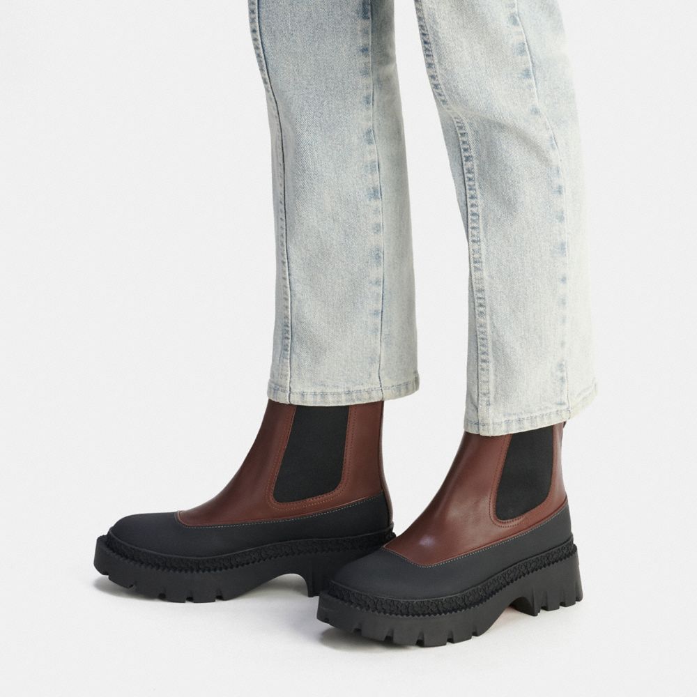 COACH®,Jayla Bootie,Bootie,Casual,Black,Brown,Detail View