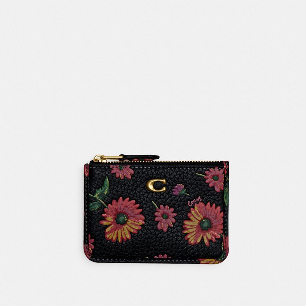 Mini Skinny Id Case With Floral Print