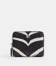 COACH®,BILLFOLD WALLET WITH ZEBRA PRINT,Refined Calf Leather,Mini,Silver/Zebra,Front View
