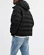 COACH®,QUILTED HOODIE,cotton,Black,Scale View
