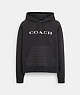 COACH®,SIGNATURE HOODIE,Black,Front View
