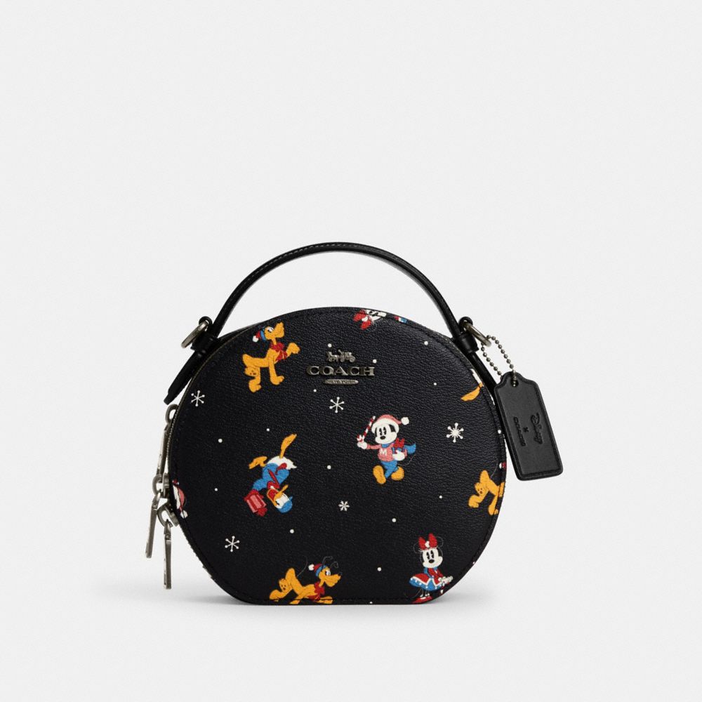 Coach Outlet Disney x Coach Mini Dempsey Bucket Bag in Signature Jacquard with Mickey Mouse Print - Multi