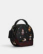 COACH®,DISNEY X COACH CANTEEN CROSSBODY WITH HOLIDAY PRINT,Other,Small,Gunmetal/Black Multi,Angle View