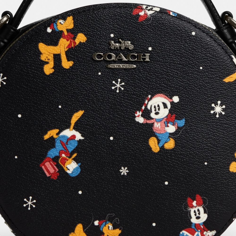 COACH®,Disney X Coach Canteen Crossbody Bag With Holiday Print,
