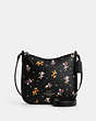 COACH®,DISNEY X COACH ELLIE FILE BAG WITH HOLIDAY PRINT,Other,Medium,Gunmetal/Black Multi,Front View