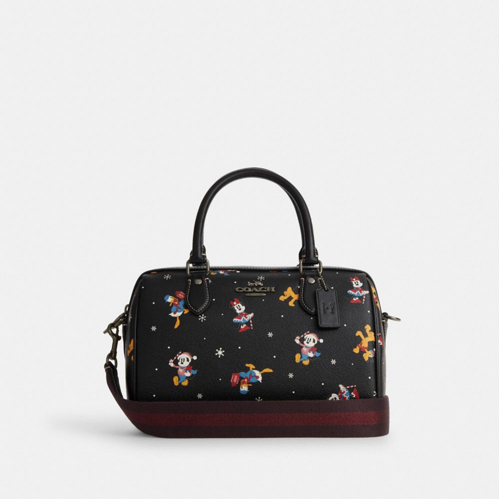 COACH® | Disney X Coach Rowan Satchel With Holiday Print