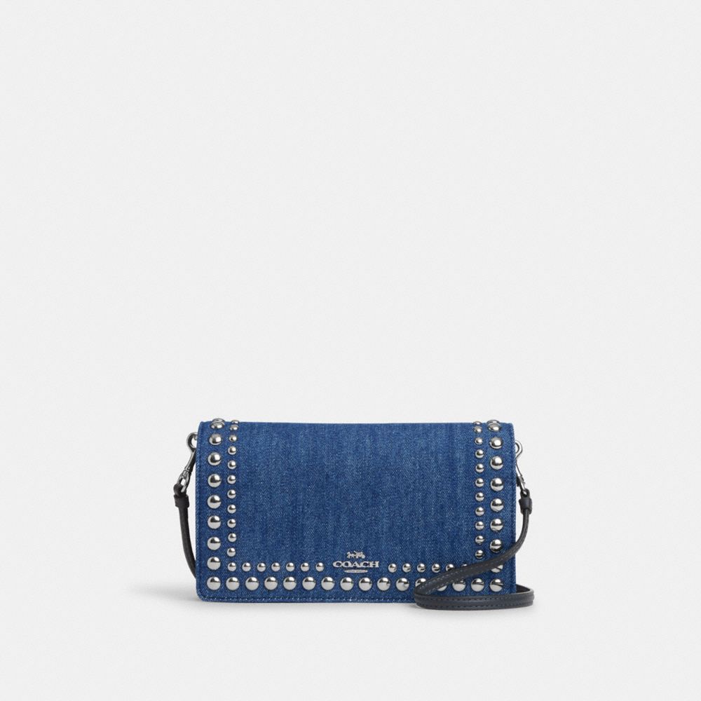 COACH®  Anna Foldover Clutch Crossbody With Rivets