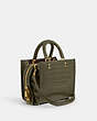 COACH®,ROGUE 20 IN ALLIGATOR,Alligator,Small,Brass/Olive,Angle View