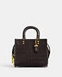COACH®,ROGUE 20 IN ALLIGATOR,Alligator,Small,Brass/Oxblood,Front View