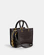 COACH®,ROGUE 20 IN ALLIGATOR,Alligator,Small,Brass/Oxblood,Angle View