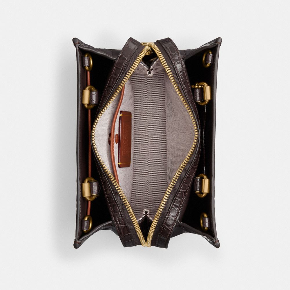 Coach Rogue 20 In Alligator In Brass/oxblood