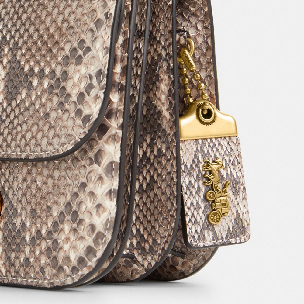 Coach Idol Bag in Python Women s Designer Purses Brass chalk