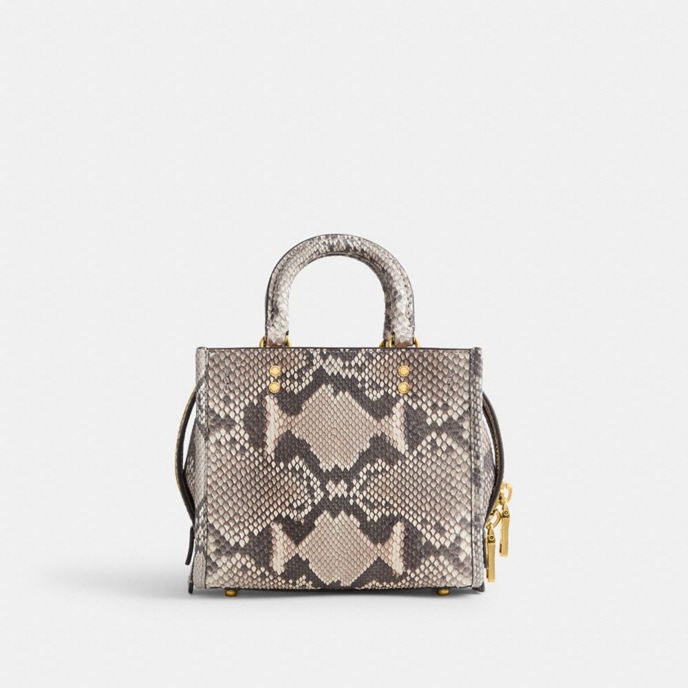 Coach Rogue 20 Python Top-Handle Bag