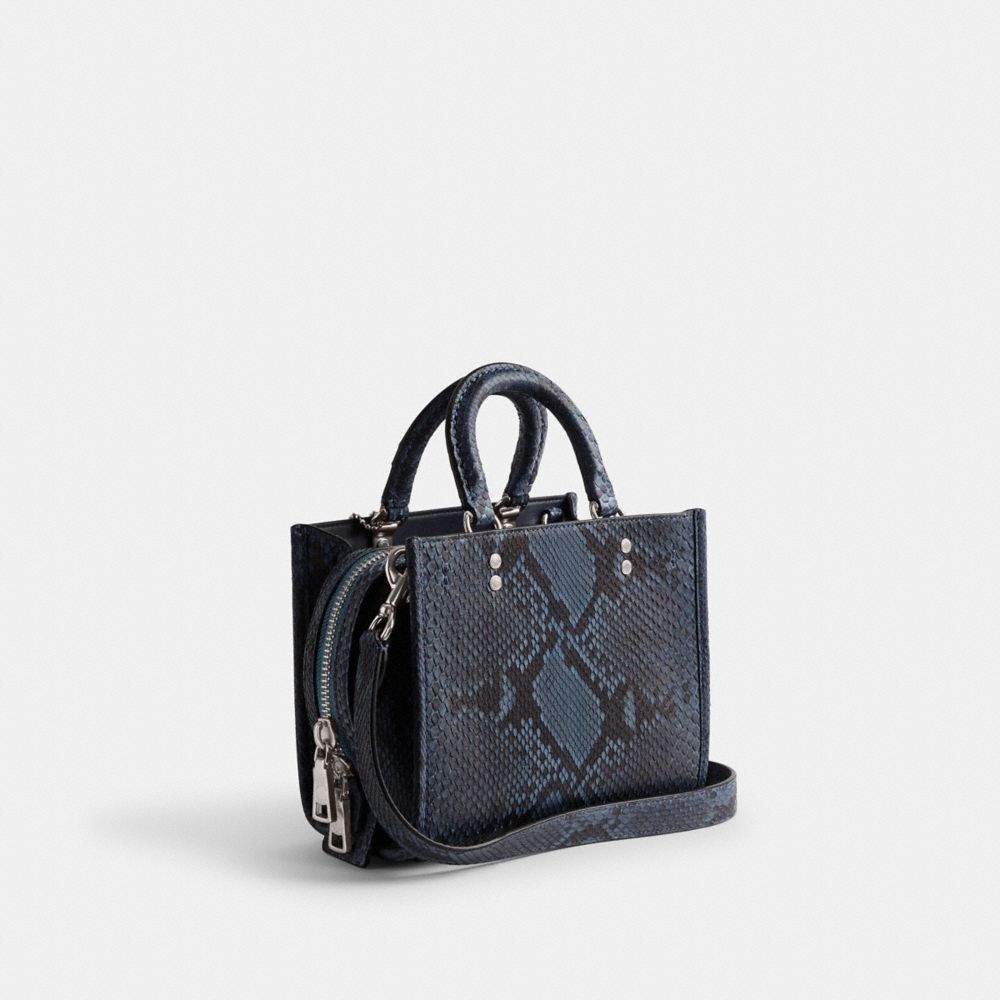 Coach Rogue 20 Python Top-Handle Bag