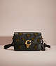 COACH®,UPCRAFTED STUDIO SHOULDER BAG,Brass/Amazon Green,Front View