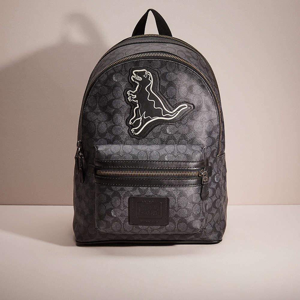 Coach Upcrafted Academy Backpack In Signature Canvas In Black