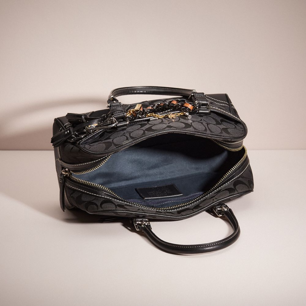 COACH®,Upcrafted Signature Satchel,,Inside View,Top View